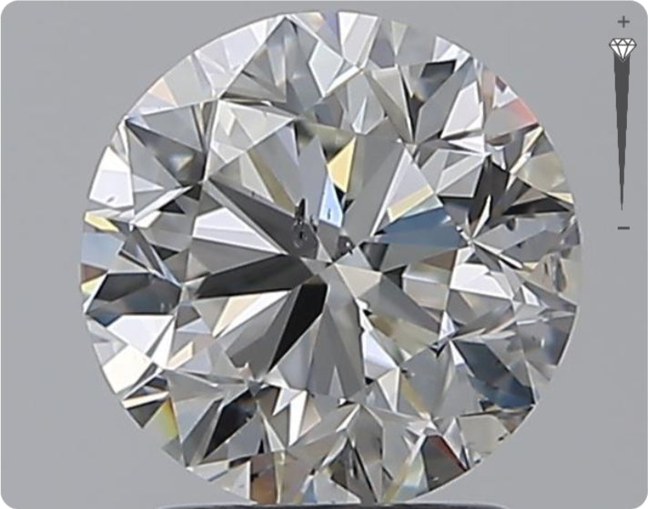 Diamant naturel de 2,01 ct certifié GIA | Couleur G | Pureté SI2 | Taille ronde | TB EX EX #D10300