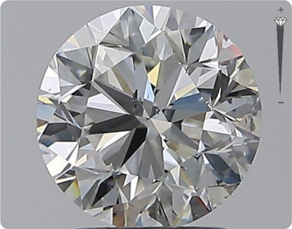 Diamant naturel de 2,01 ct certifié GIA | Couleur G | Pureté SI2 | Taille ronde | TB EX EX #D10300