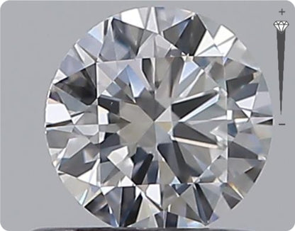 Natural 0.50ct GIA Diamond | Color D | Clarity VS1 | Round Brilliant Cut | EX EX VG #D10302