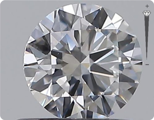 Diamant naturel certifié GIA de 0.50 ct | Couleur D | Pureté VS1 | Taille ronde | EX EX VG #D10302