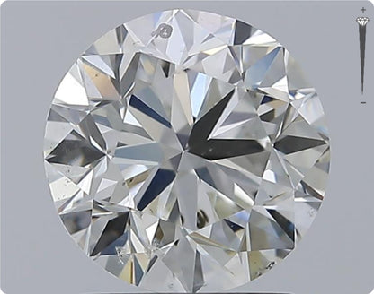 Diamant naturel GIA 2,00 carats | Couleur H | Pureté SI2 | Coupe ronde | TB EX BJ #D10304