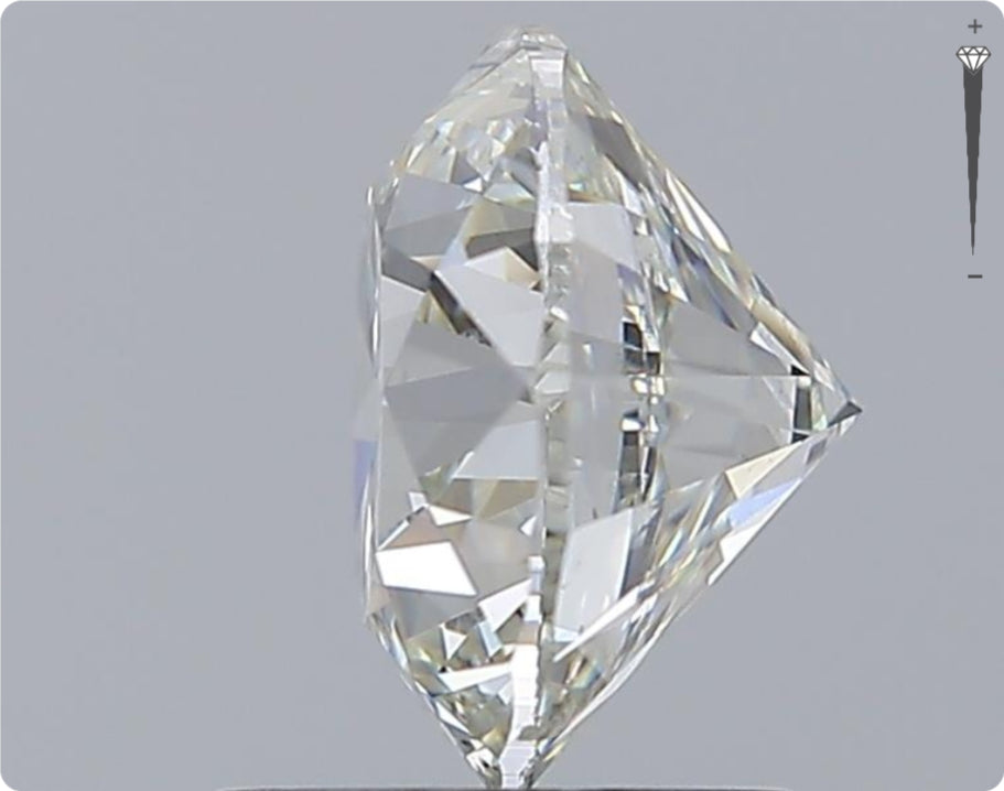 Diamant naturel GIA 2,00 carats | Couleur H | Pureté SI2 | Coupe ronde | TB EX BJ #D10304