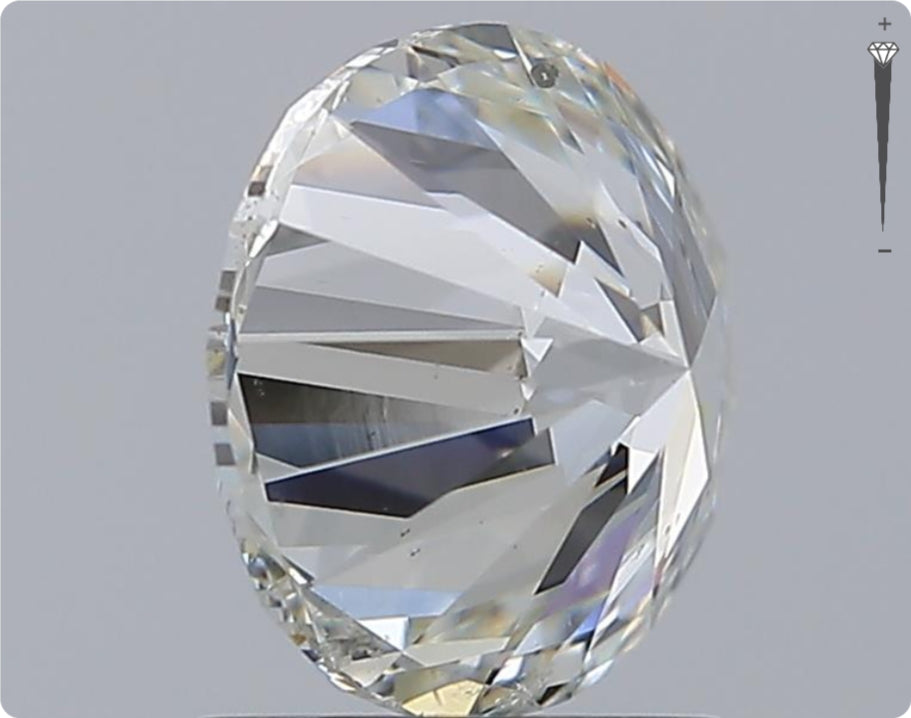Diamant naturel GIA 2,00 carats | Couleur H | Pureté SI2 | Coupe ronde | TB EX BJ #D10304