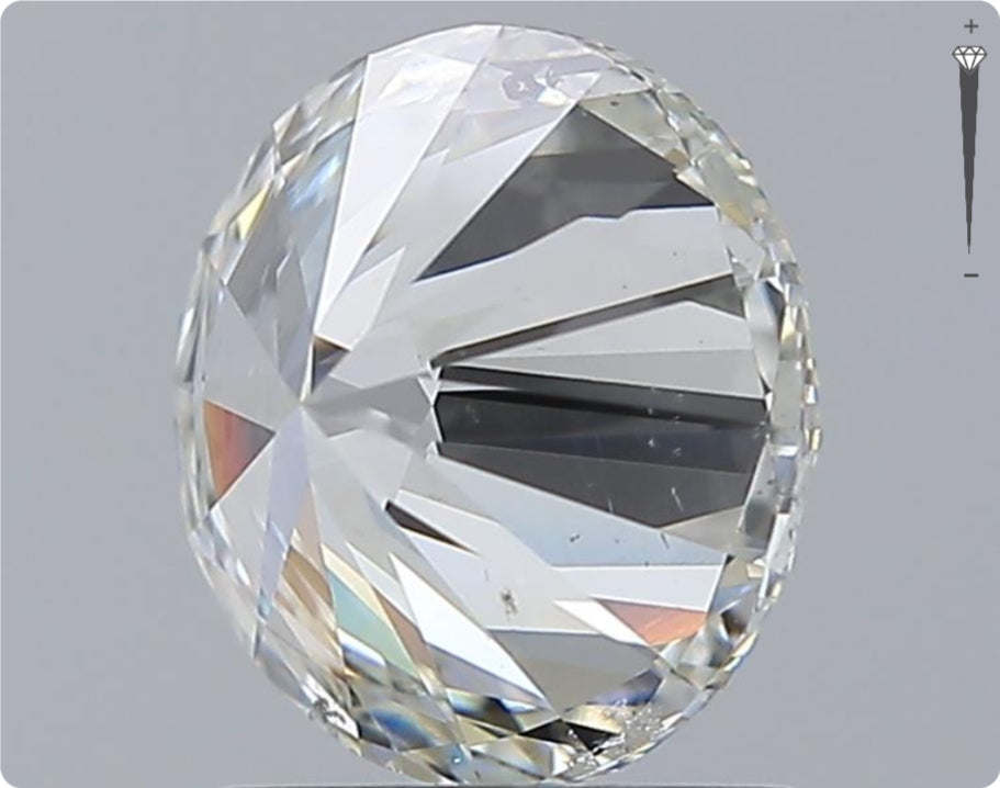 Diamant naturel GIA 2,00 carats | Couleur H | Pureté SI2 | Coupe ronde | TB EX BJ #D10304