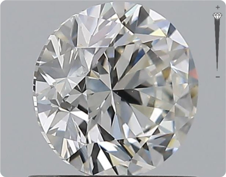 Diamant naturel GIA 0,91 ct | Couleur G | Pureté VS2 | Taille ronde | TB EX TB #D10306