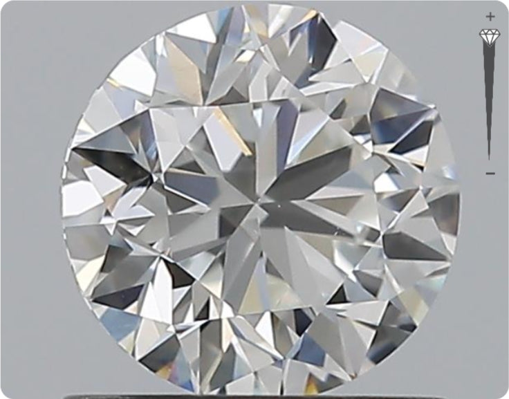 Diamant naturel GIA 0,91 ct | Couleur G | Pureté VS2 | Taille ronde | TB EX TB #D10306