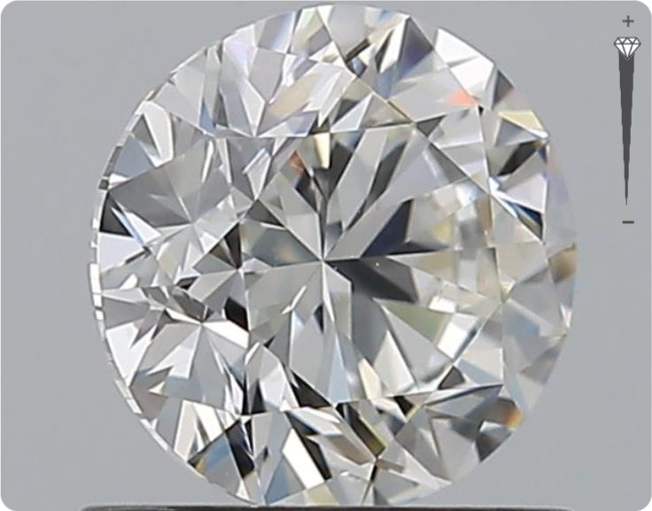 Diamant naturel GIA 0,91 ct | Couleur G | Pureté VS2 | Taille ronde | TB EX TB #D10306
