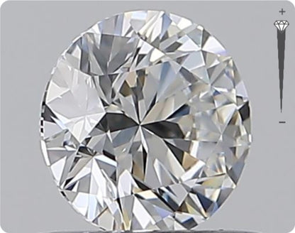 Diamant naturel 0,50 ct GIA | Couleur E | Pureté IF | Taille ronde | EX EX EX #D10310