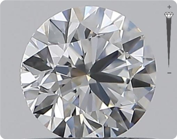 Diamant naturel 0,50 ct GIA | Couleur E | Pureté IF | Taille ronde | EX EX EX #D10310