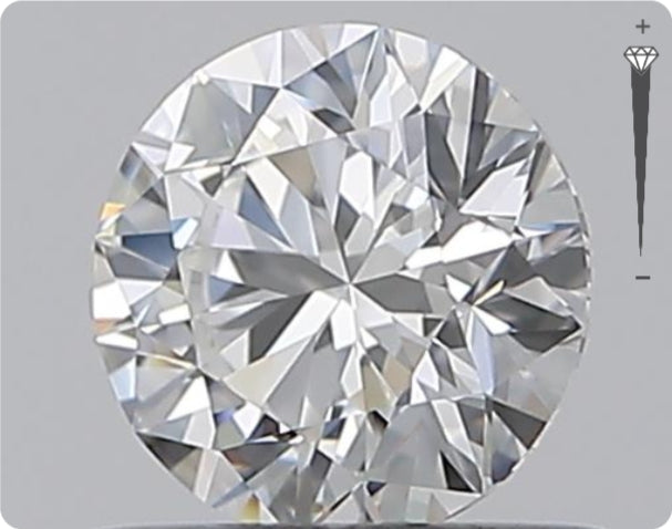 Diamant naturel 0,50 ct GIA | Couleur E | Pureté IF | Taille ronde | EX EX EX #D10310
