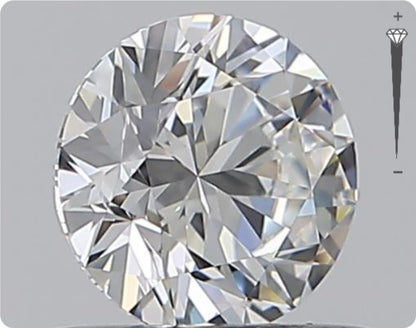 Diamant naturel 0,50 ct GIA | Couleur E | Pureté IF | Taille ronde | EX EX EX #D10310