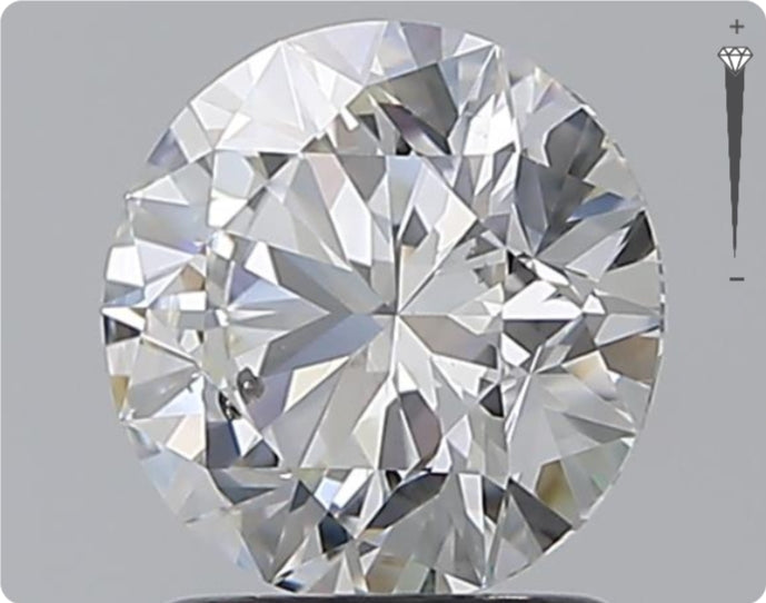 Diamant naturel 1,59 ct GIA | Couleur G | Pureté SI2 | Coupe ronde | EX EX EX #D10311