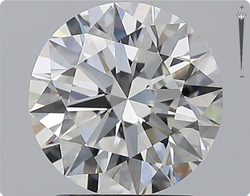 Natural 2.01ct GIA Diamond | Color F | Clarity VVS1 | Round Cut | EX EX EX #D10324