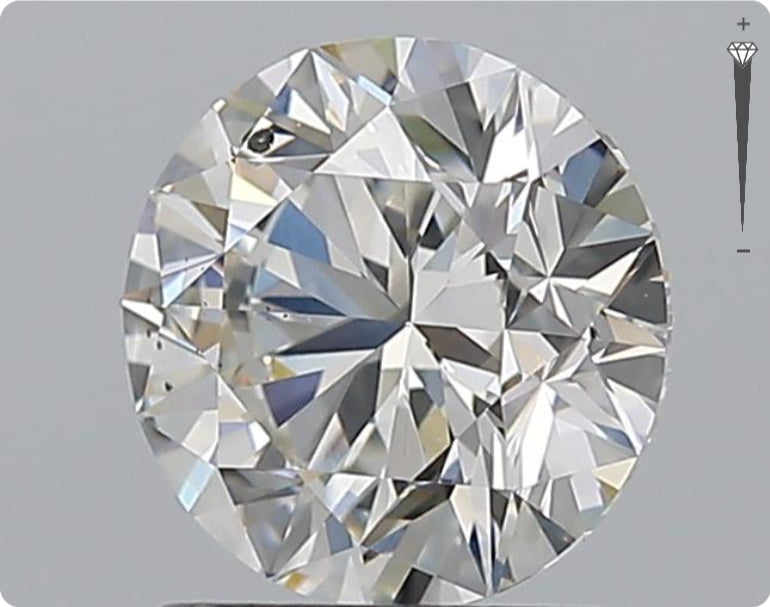 Diamant naturel de 1,51 ct certifié GIA | Couleur G | Pureté SI2 | Taille ronde | EX EX EX #D10327
