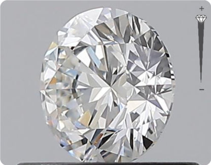 Natural 0.52ct GIA Diamond | Color F | Clarity VVS2 | Round Cut | EX EX EX #D10338