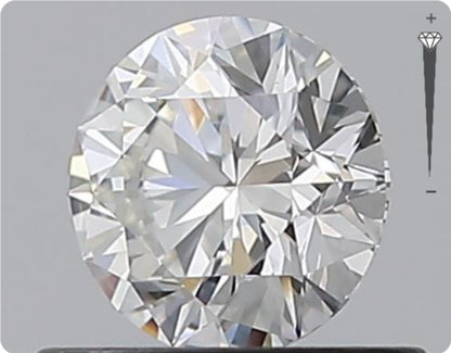Natural 0.52ct GIA Diamond | Color F | Clarity VVS2 | Round Cut | EX EX EX #D10338