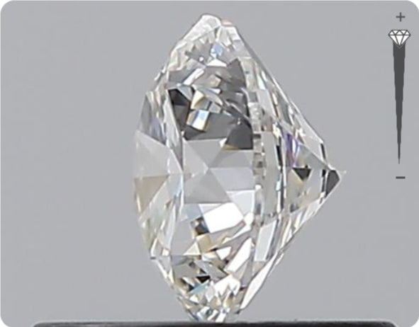 Natural 0.52ct GIA Diamond | Color F | Clarity VVS2 | Round Cut | EX EX EX #D10338
