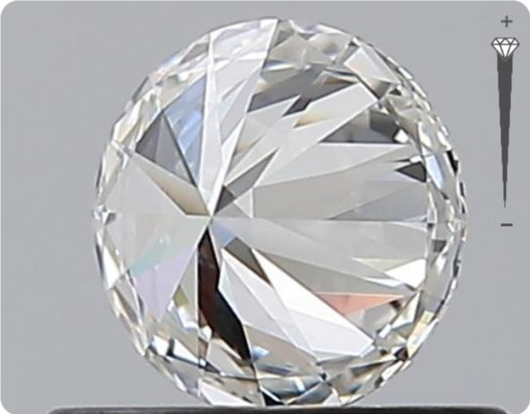 Natural 0.52ct GIA Diamond | Color F | Clarity VVS2 | Round Cut | EX EX EX #D10338