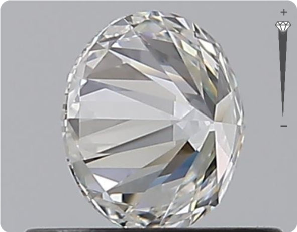 Natural 0.52ct GIA Diamond | Color F | Clarity VVS2 | Round Cut | EX EX EX #D10338