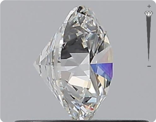 Natural 0.52ct GIA Diamond | Color F | Clarity VVS2 | Round Cut | EX EX EX #D10338