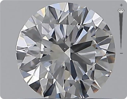 Natural 0.51ct GIA Diamond | Color D | Clarity VS1 | Round Cut | EX EX EX #D10345