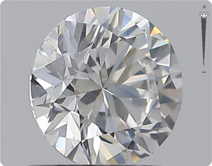 Natural 0.70ct GIA Diamond | Color G | Clarity SI1 | Round Cut | EX EX VG #D10369