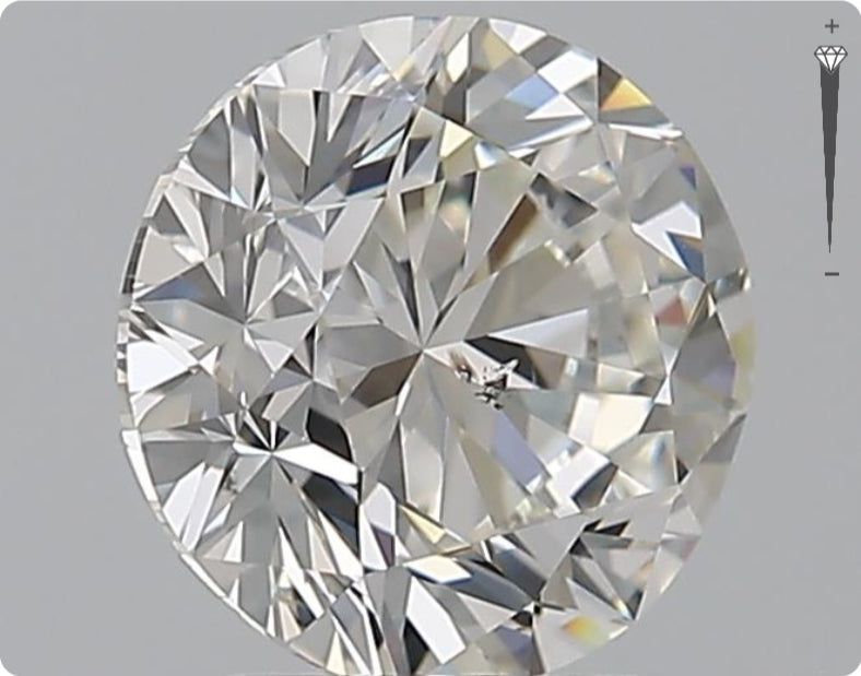 Diamant naturel 2,00 carats GIA | Couleur G | Pureté SI2 | Taille ronde | TB EX TB #D10372