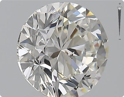 Diamant naturel 2,00 carats GIA | Couleur G | Pureté SI2 | Taille ronde | TB EX TB #D10372