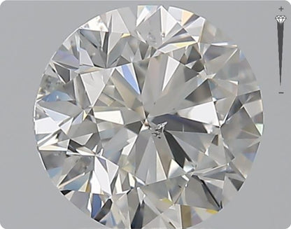 Diamant naturel 2,00 carats GIA | Couleur G | Pureté SI2 | Taille ronde | TB EX TB #D10372