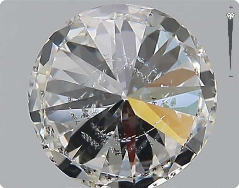Diamant naturel 2,00 carats GIA | Couleur G | Pureté SI2 | Taille ronde | TB EX TB #D10372