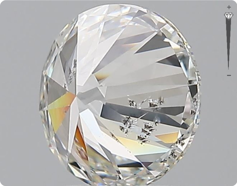 Diamant naturel 2,00 carats GIA | Couleur G | Pureté SI2 | Taille ronde | TB EX TB #D10372