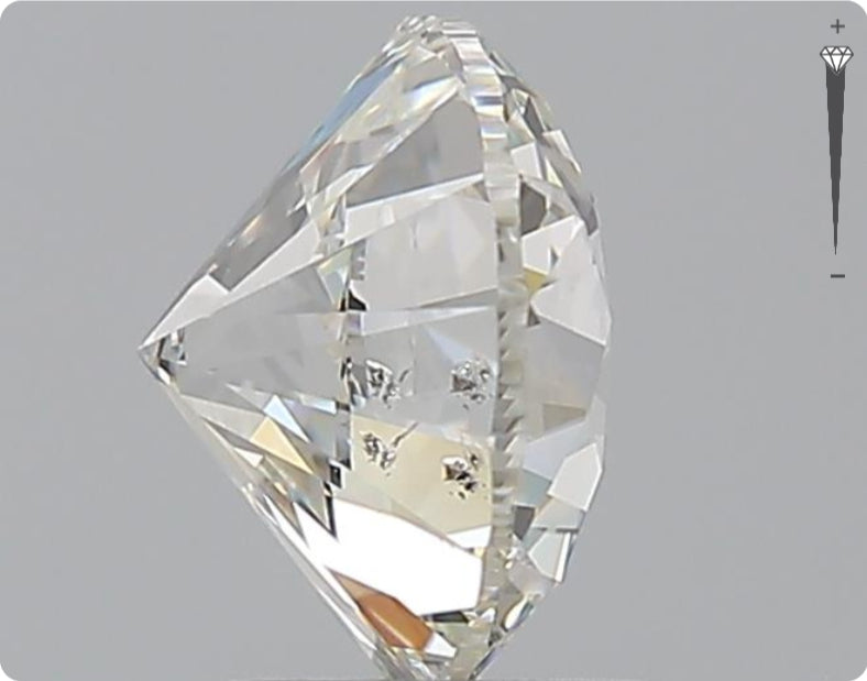 Diamant naturel 2,00 carats GIA | Couleur G | Pureté SI2 | Taille ronde | TB EX TB #D10372