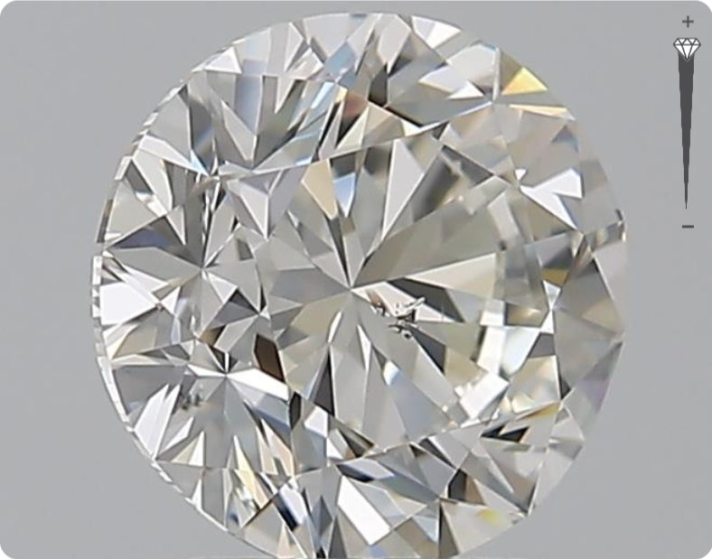 Diamant naturel 2,00 carats GIA | Couleur G | Pureté SI2 | Taille ronde | TB EX TB #D10372