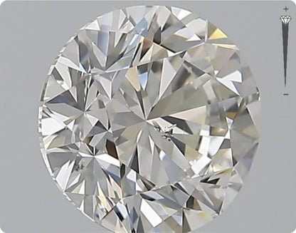 Diamant naturel 2,00 carats GIA | Couleur G | Pureté SI2 | Taille ronde | TB EX TB #D10372