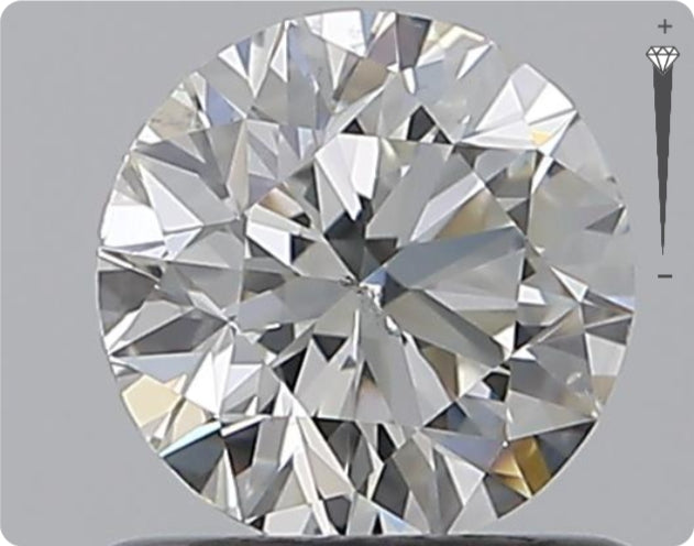 Diamant naturel 0.75ct GIA | Couleur E | Pureté SI1 | Taille ronde | EX EX EX #D10377