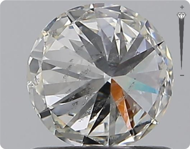 Diamant naturel 0.75ct GIA | Couleur E | Pureté SI1 | Taille ronde | EX EX EX #D10377