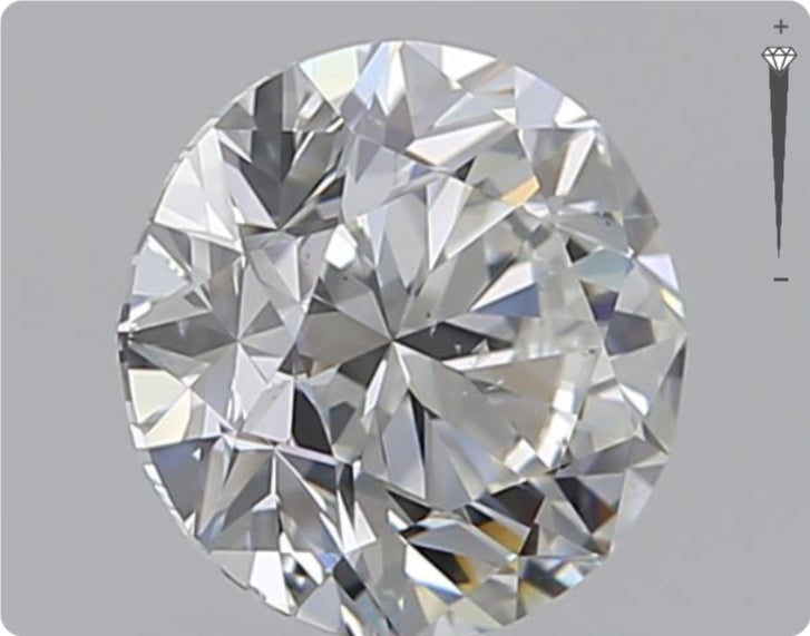 Diamant naturel GIA 0.90ct | Couleur G | Pureté SI1 | Coupe ronde | VG EX VG #D10379