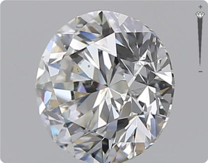 Diamant naturel GIA 0.90ct | Couleur G | Pureté SI1 | Coupe ronde | VG EX VG #D10379