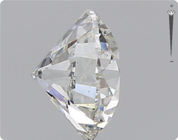 Diamant naturel GIA 0.90ct | Couleur G | Pureté SI1 | Coupe ronde | VG EX VG #D10379