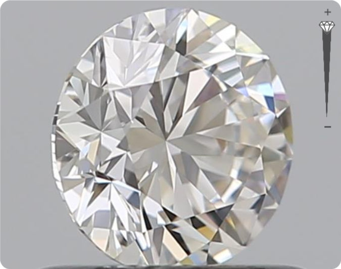 Diamant naturel de 0.59 ct GIA | Couleur E | Pureté VVS1 | Taille ronde | EX EX EX #D10380
