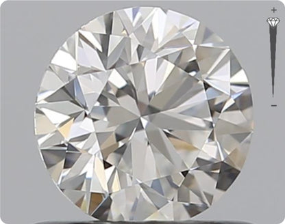 Diamant naturel de 0.59 ct GIA | Couleur E | Pureté VVS1 | Taille ronde | EX EX EX #D10380