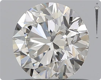 Diamant naturel de 0.59 ct GIA | Couleur E | Pureté VVS1 | Taille ronde | EX EX EX #D10380