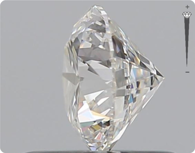 Diamant naturel de 0.59 ct GIA | Couleur E | Pureté VVS1 | Taille ronde | EX EX EX #D10380