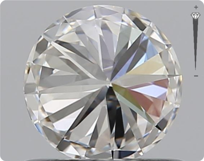 Diamant naturel de 0.59 ct GIA | Couleur E | Pureté VVS1 | Taille ronde | EX EX EX #D10380