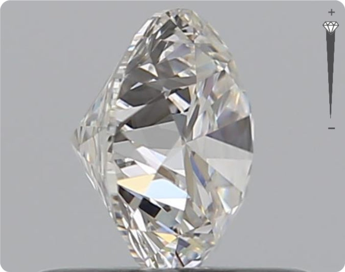 Diamant naturel de 0.59 ct GIA | Couleur E | Pureté VVS1 | Taille ronde | EX EX EX #D10380