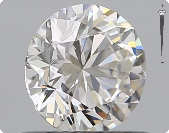 Diamant naturel de 0.59 ct GIA | Couleur E | Pureté VVS1 | Taille ronde | EX EX EX #D10380