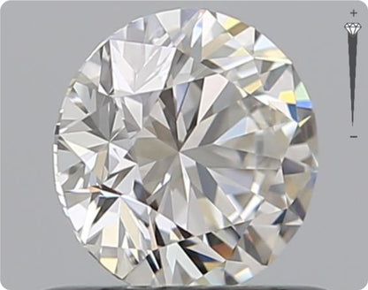 Diamant naturel de 0.59 ct GIA | Couleur E | Pureté VVS1 | Taille ronde | EX EX EX #D10380