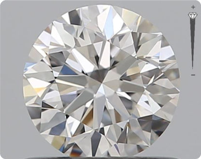 Diamant naturel de 0.59 ct GIA | Couleur E | Pureté VVS1 | Taille ronde | EX EX EX #D10380