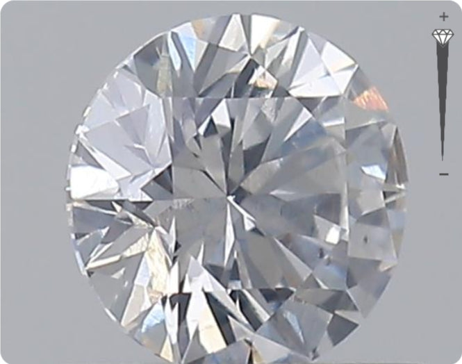 Diamant naturel GIA 0.52ct | Couleur D | Pureté SI2 | Taille ronde | TB GD TB #D10381