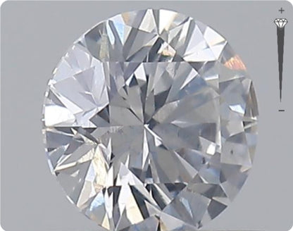 Diamant naturel GIA 0.52ct | Couleur D | Pureté SI2 | Taille ronde | TB GD TB #D10381